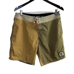 Howler Bros Buchanan Board Shorts Mens 33 Mustard Olive Beach Surf Outdoors